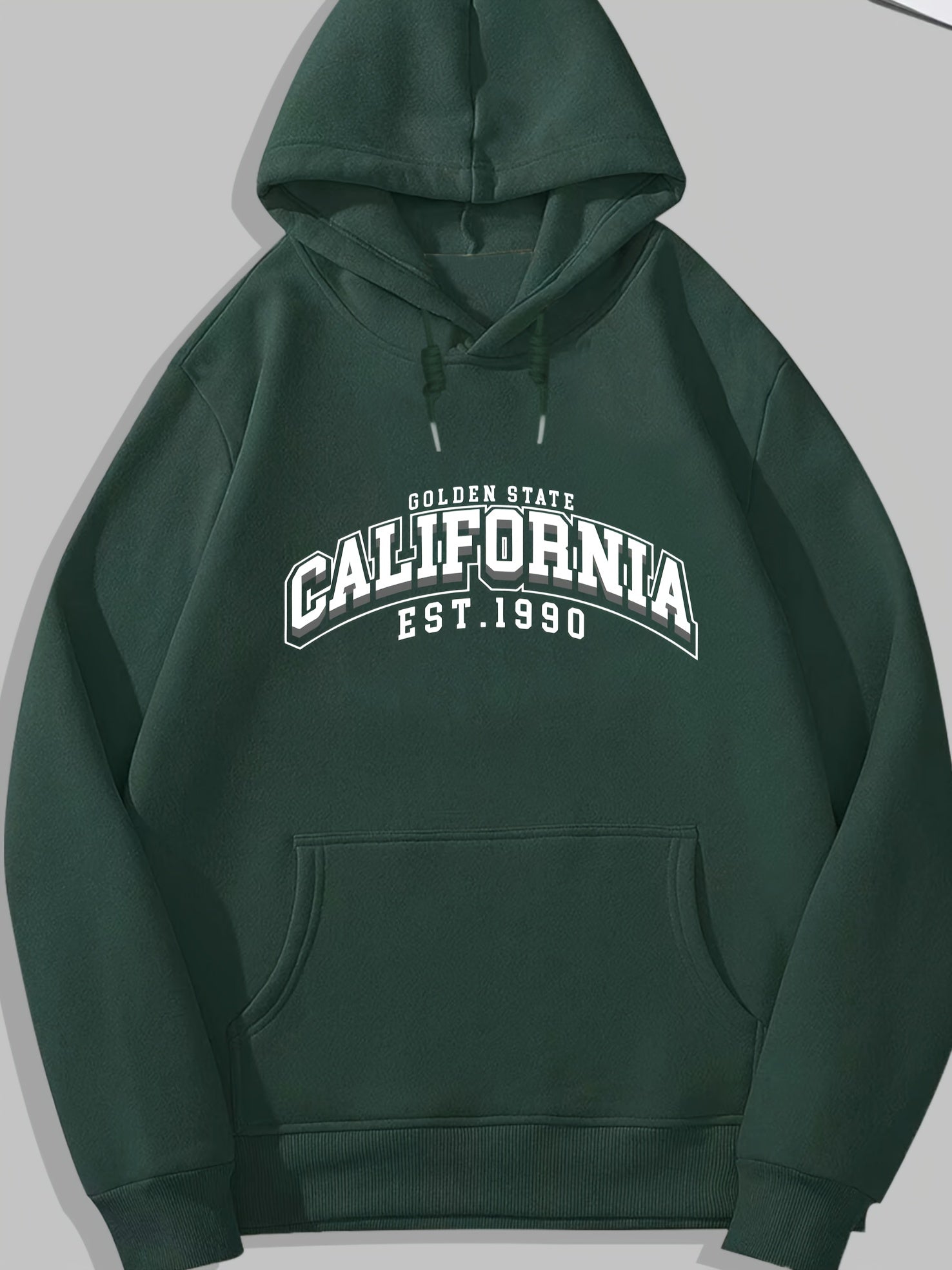 California Letter Print Hoodie for Men