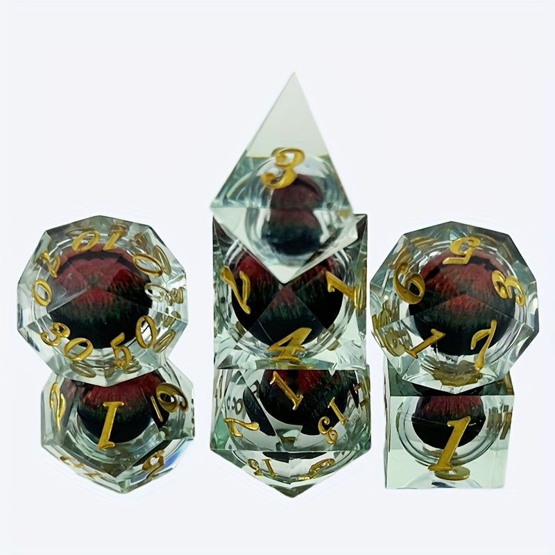 7pcs Dragon Eye Dice Set Table Game Fun Entertainment Dice
