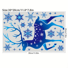 Christmas Window Films - Snowflake & Deer - Holiday Decor