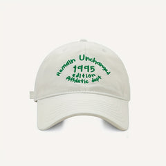 Unisex Sunshade Breathable Baseball Cap Green Letter Embroidery