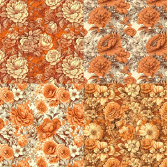 24 Sheets Flower Theme DIY Gift Wrapping Paper Greeting Cards