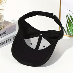 Backless Ponytail Cotton Baseball Cap Solid UV Protection Sun Hats