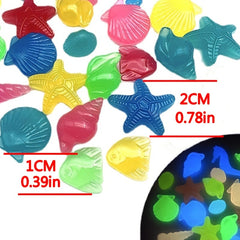 10pcs Glow In The Dark Decorative Pebble for Garden and Aquarium