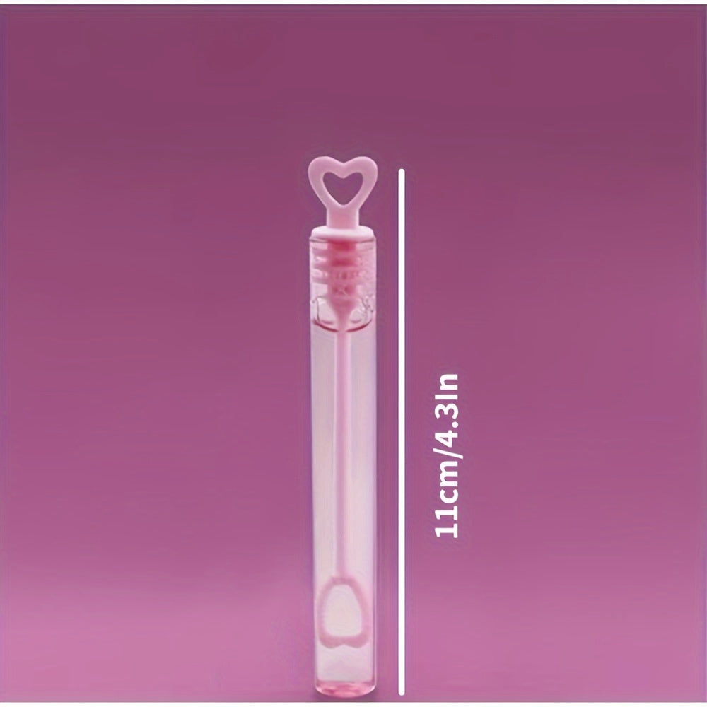 12pcs Love Heart Wand Tube Bubble Soap Bottle Wedding Birthday Party Decoration