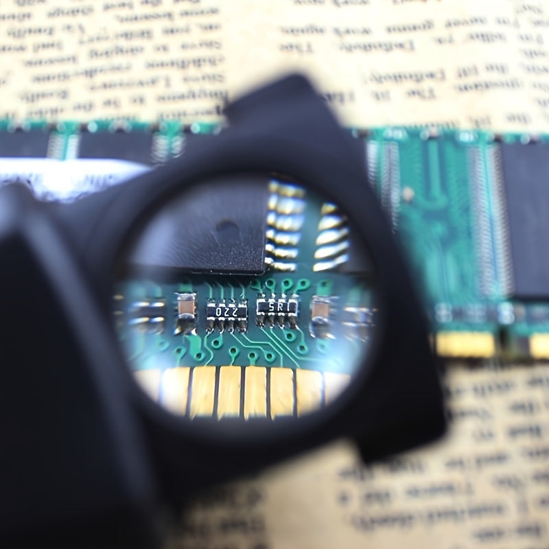 Lighted 30X 21mm Eye Magnifier Loupe With LED Light
