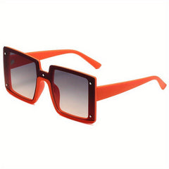 Ombre Square Sunglasses Thick Frame Glasses