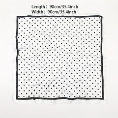 Geometric Round Dot Bandana 35 Square Scarf Large Satin Scarf Dots Pattern Heads