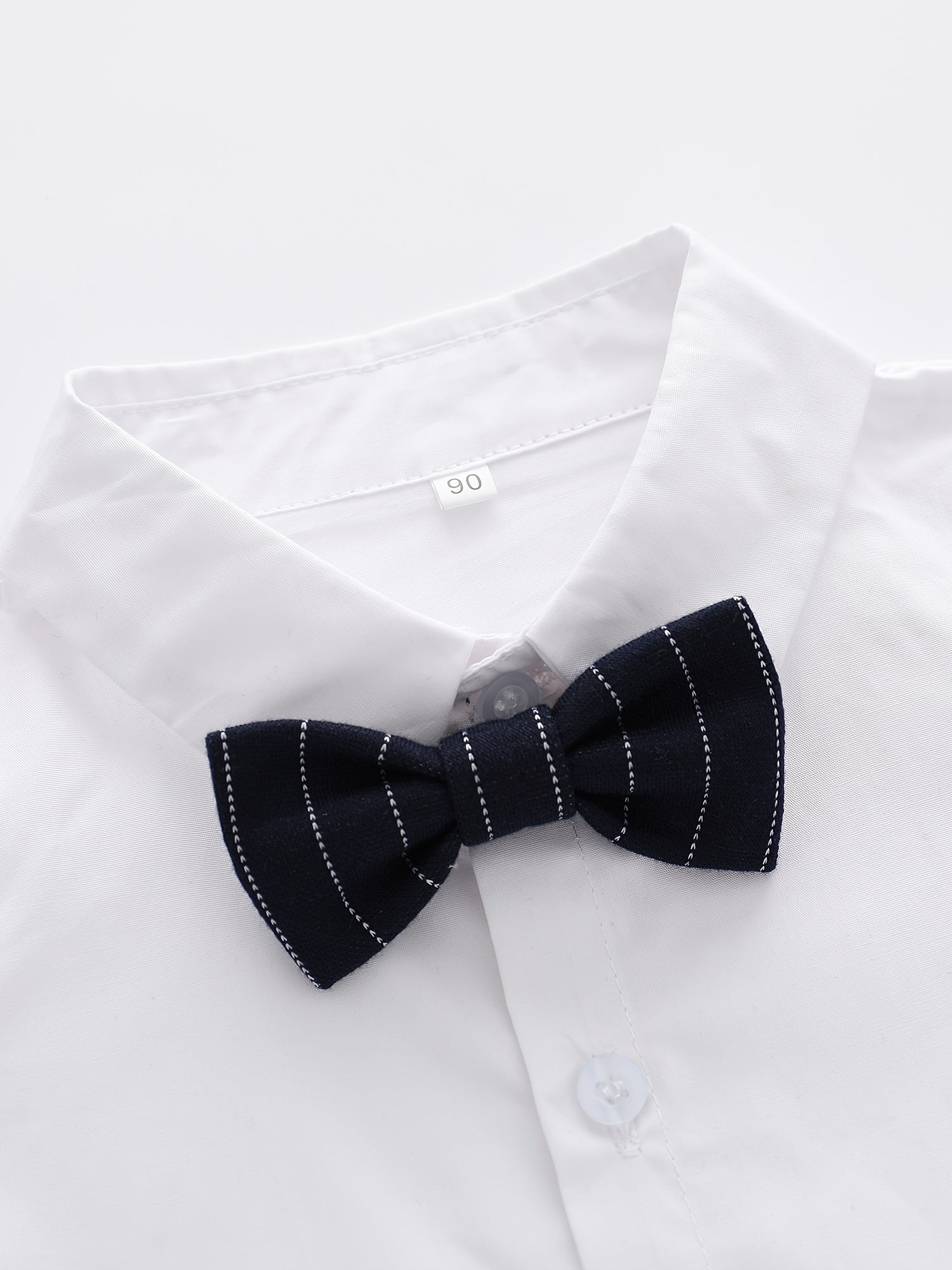 Baby Boys Gentleman Outfits Long Sleeve Button Up Bowtie Shirts Suit Pants