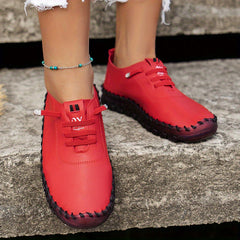 Women's Casual Lace Up Soft Sole Sneakers Lightweight Loafers