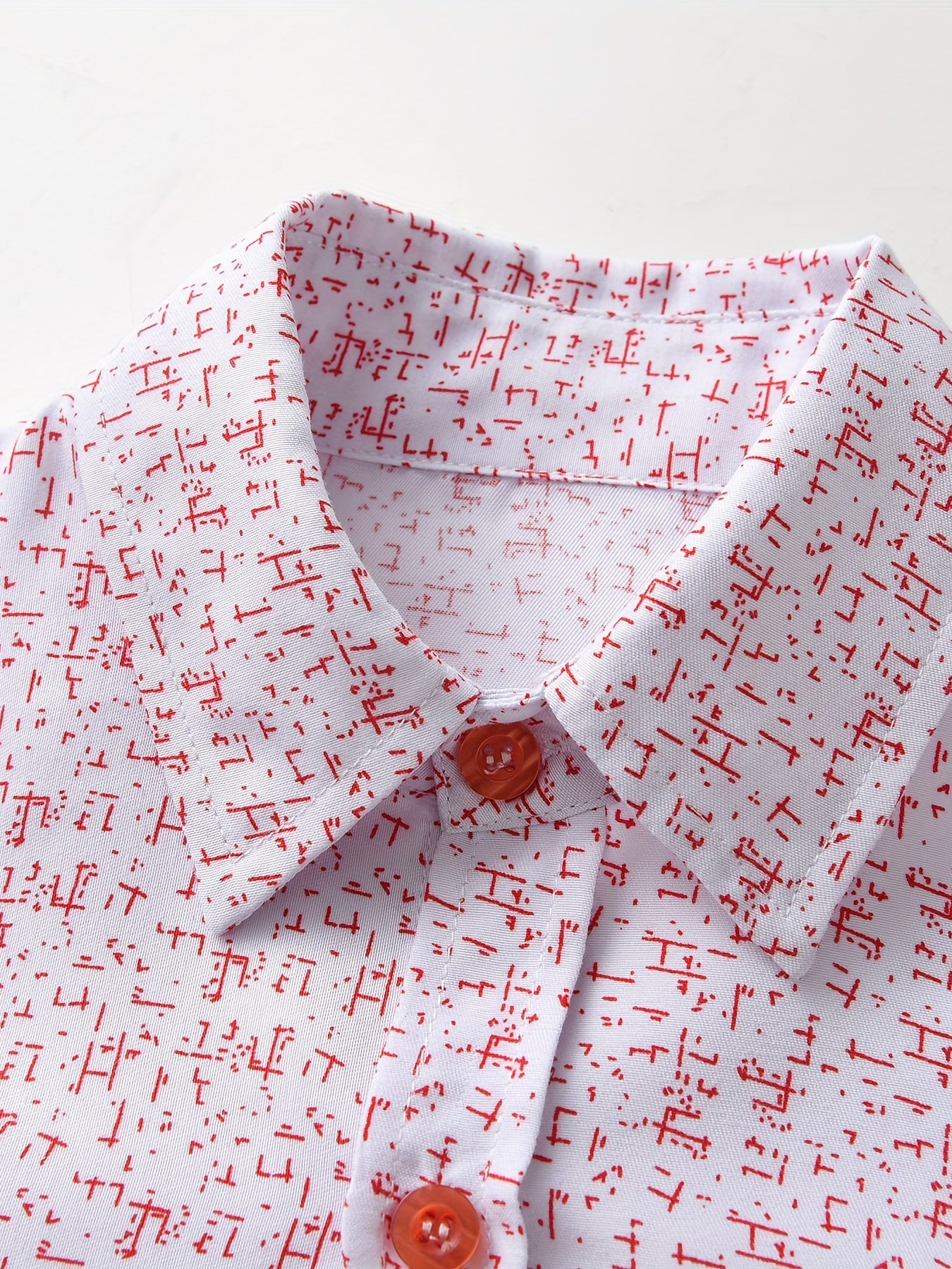Boy's 2pc Bowtie Shirt & Overalls Set Geometric Pattern Outfits For Summer