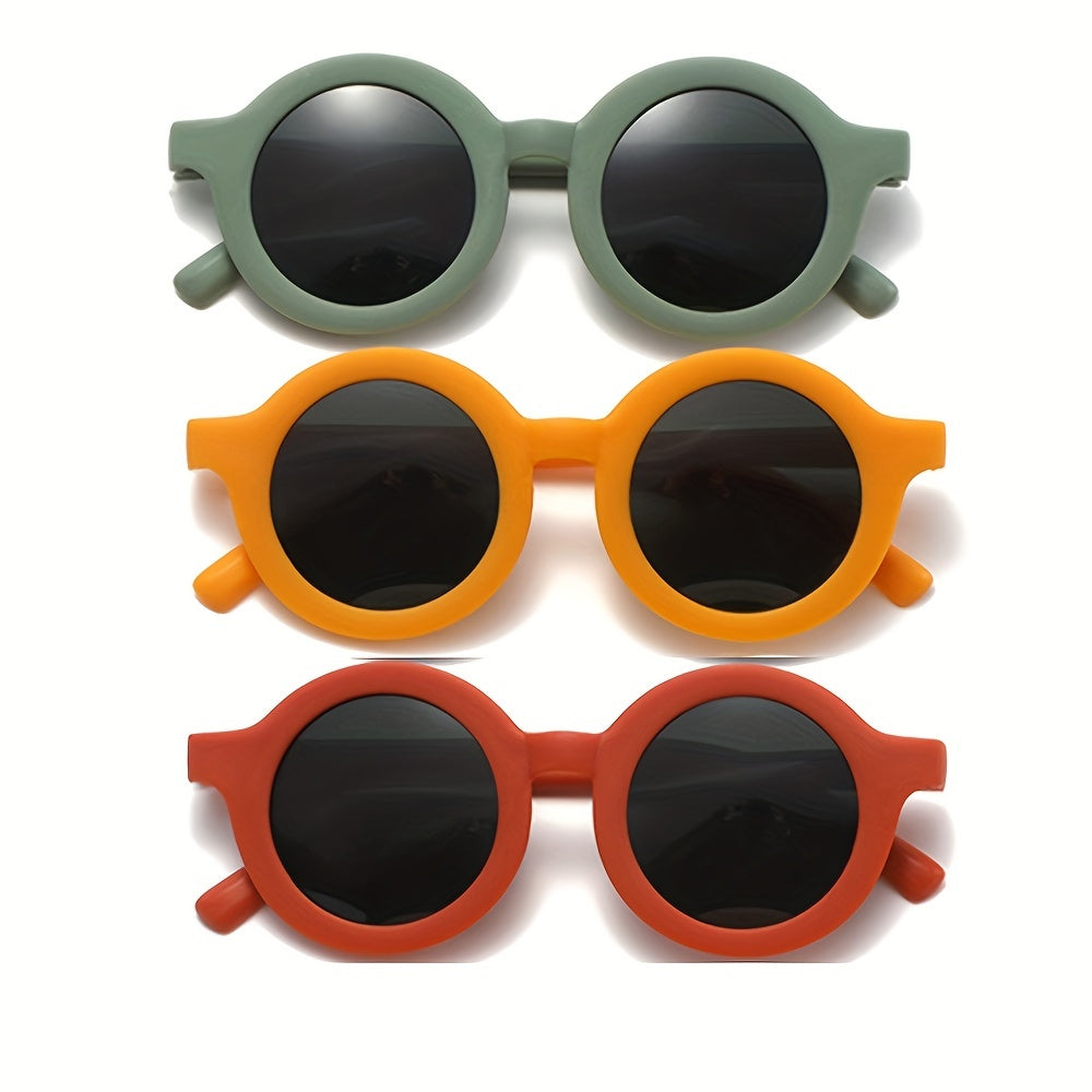 3 Pairs Round Frame Sunglasses UV Protection for Outdoor Party