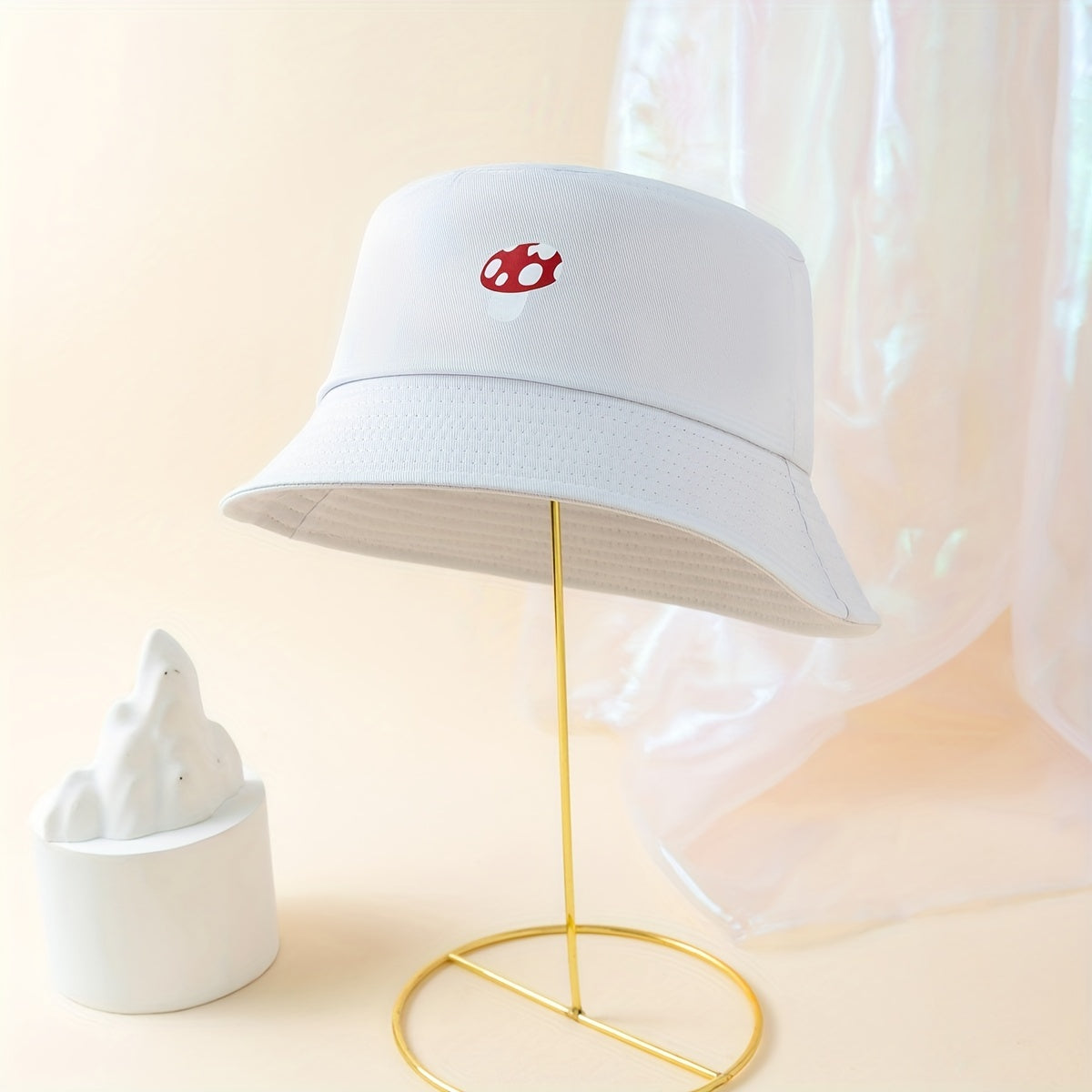Mushroom Printed Bucket Hat Unisex Couple Fisherman Cap