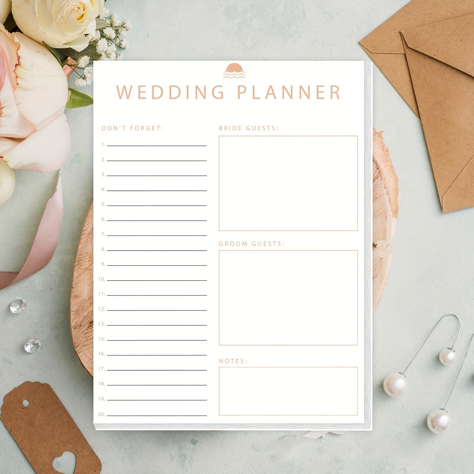 Wedding Planner Guide: Bride & Groom Guests, Notes