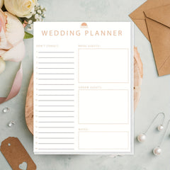 Wedding Planner Guide: Bride & Groom Guests, Notes