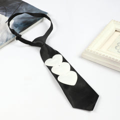 Heart Patch Necktie Casual Tie For Women