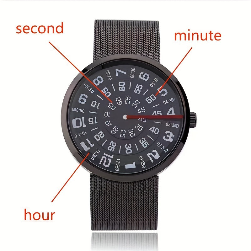 Casual Round Pointer Quartz Watch for Women and Men
