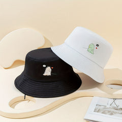 2pcs Cartoon Print Fisherman Hat UV Sunlight Bucket Hat Couple