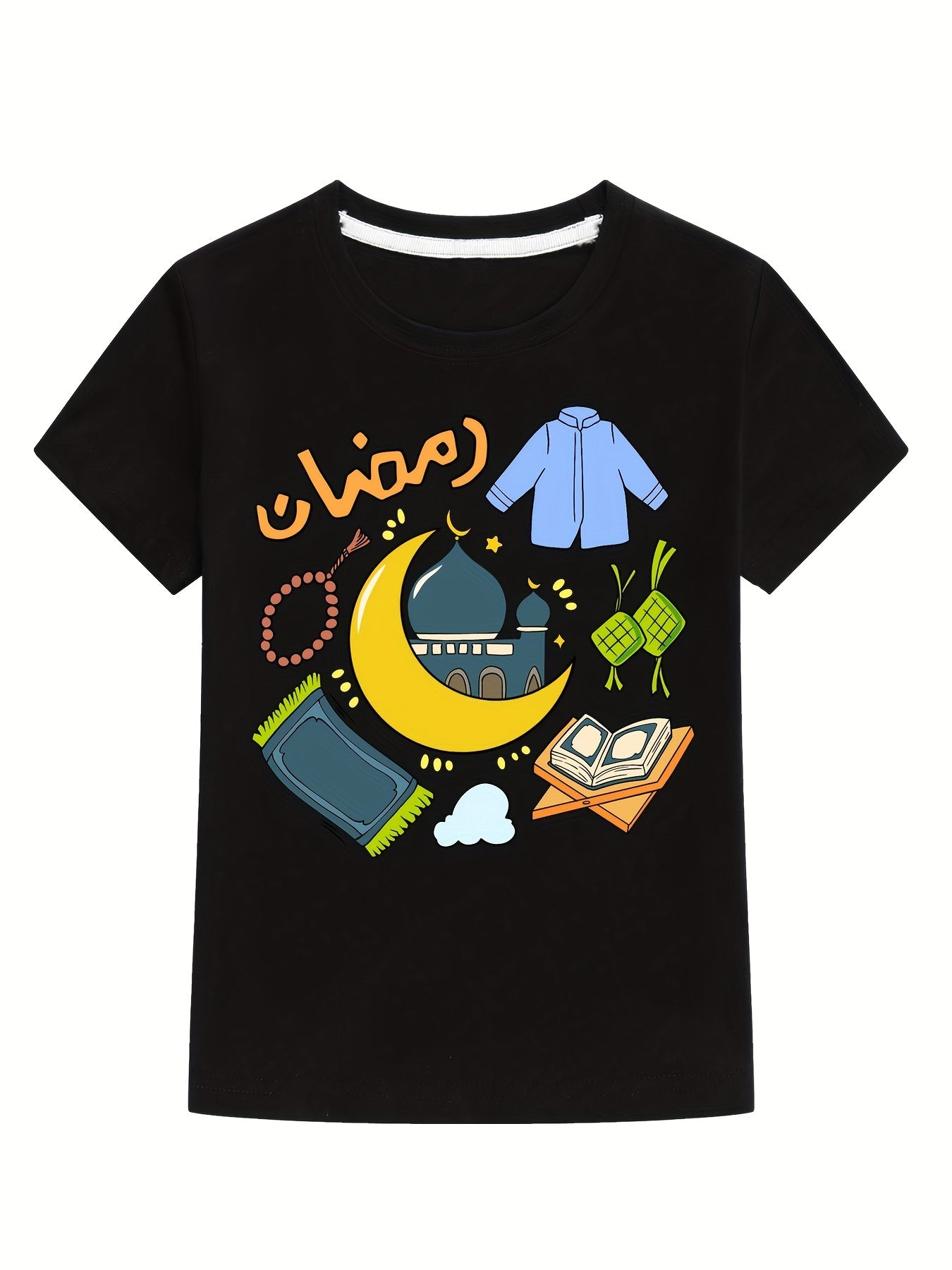 Kids Graphic Print Cotton T Shirt Summer Top Boys Girls