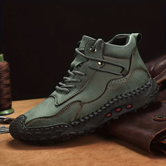 Men's Lace up Boots Casual Stitch Detail Walking Shoes
