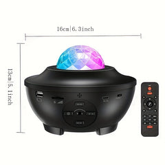 Star Projector Night Light with Remote, Music Speaker, Timer - For Baby, Kids