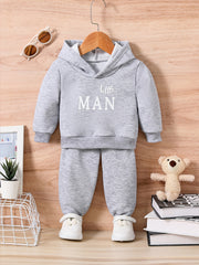 Baby LITTLE MAN Print Casual Outfit Set