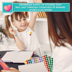 1170 Pcs Happy Heart Stickers Colorful Self Adhesive Love Labels