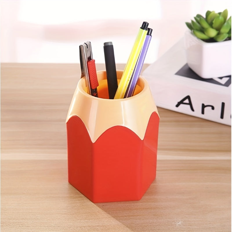 Creative Desk Pen Holder Student Stationery Storage Organizer