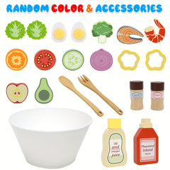 Kids' Simulated Salad Set Pretend Kitchen Toys Educational Toy