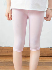 Toddler Girls Cropped Leggings Elastic Waist Stretch Soft Tight Kids Spring Summ