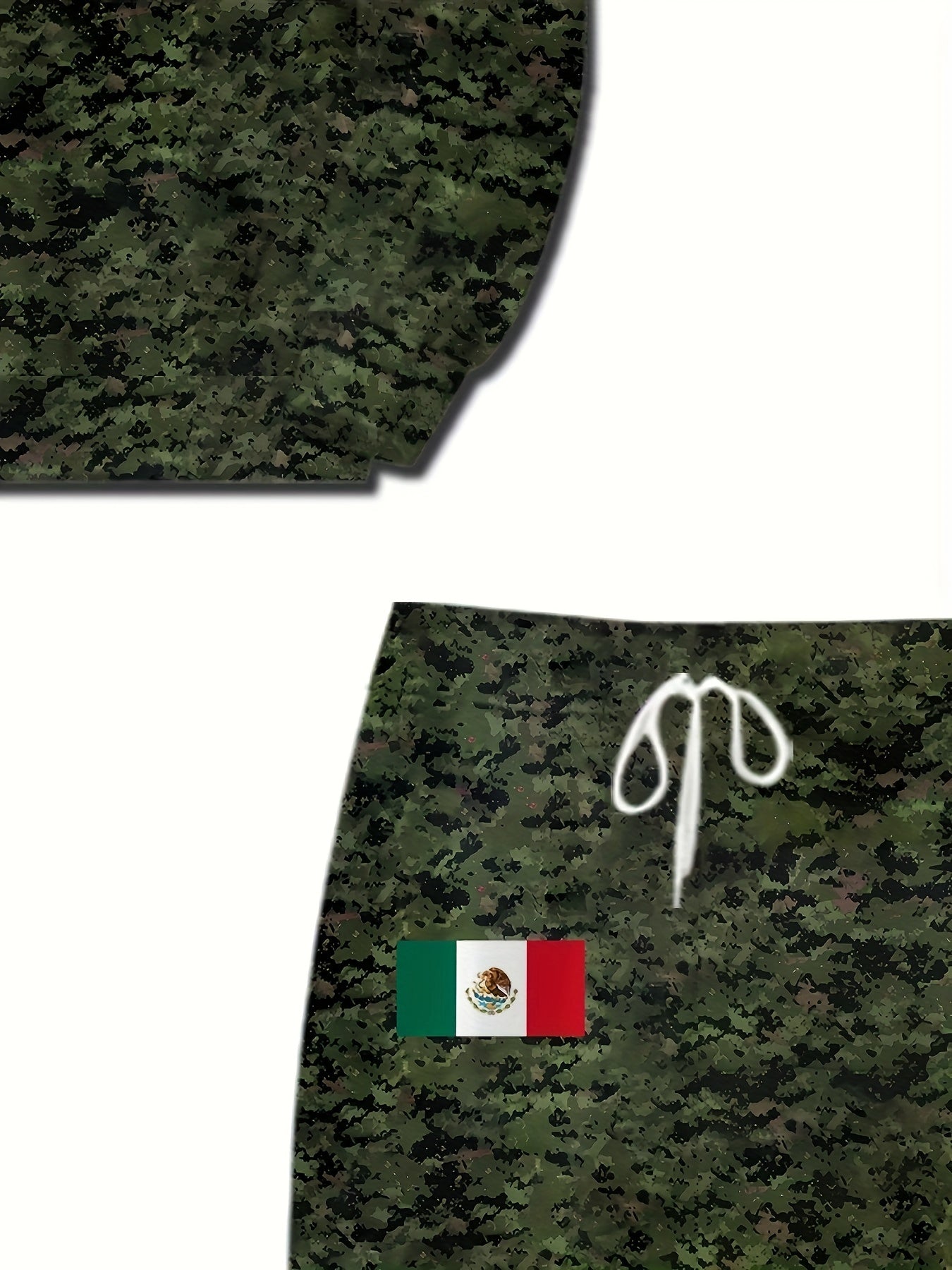 Mexico Eagle Snake Print Men's 2pcs Hoodie & Sweatpants Set