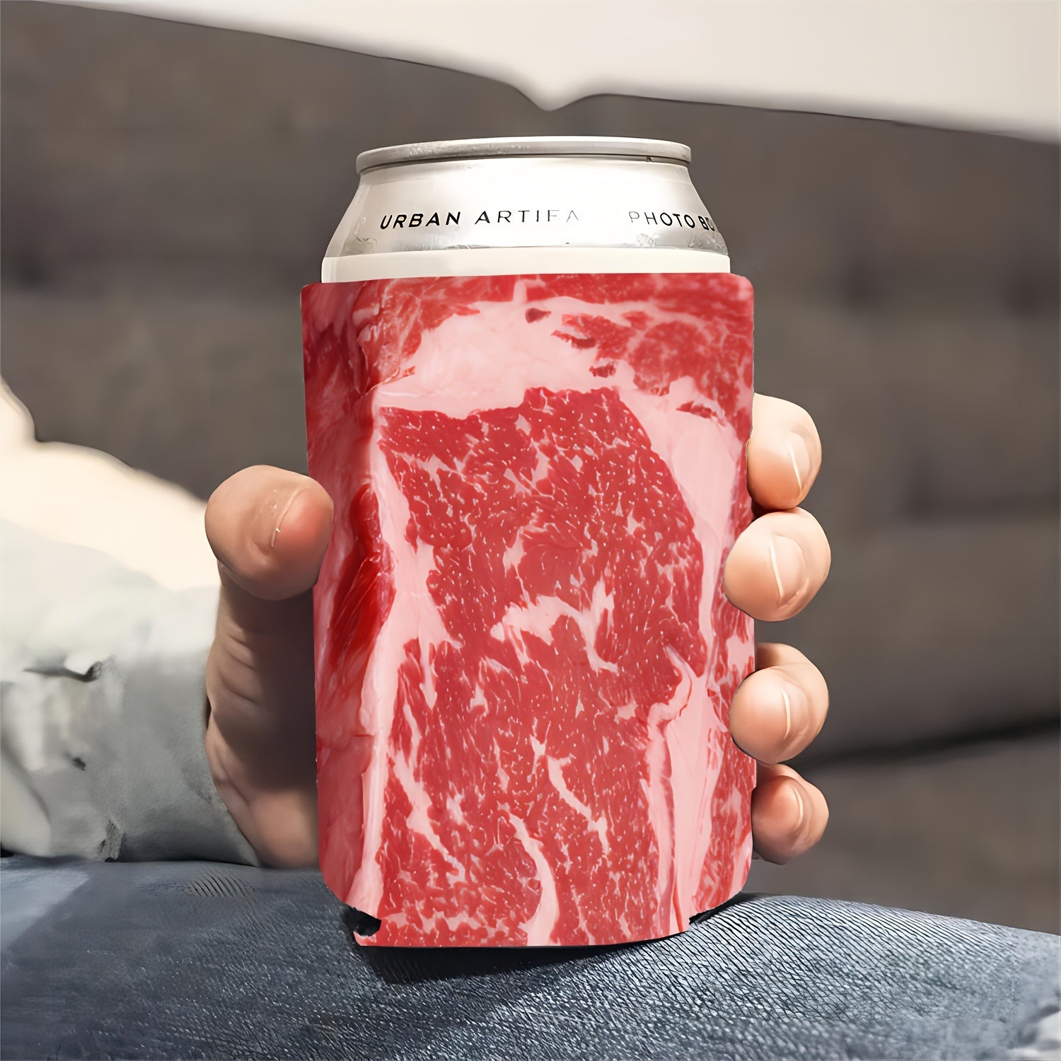 Beef Printed Can Sleeve for Standard 12 Oz Cans