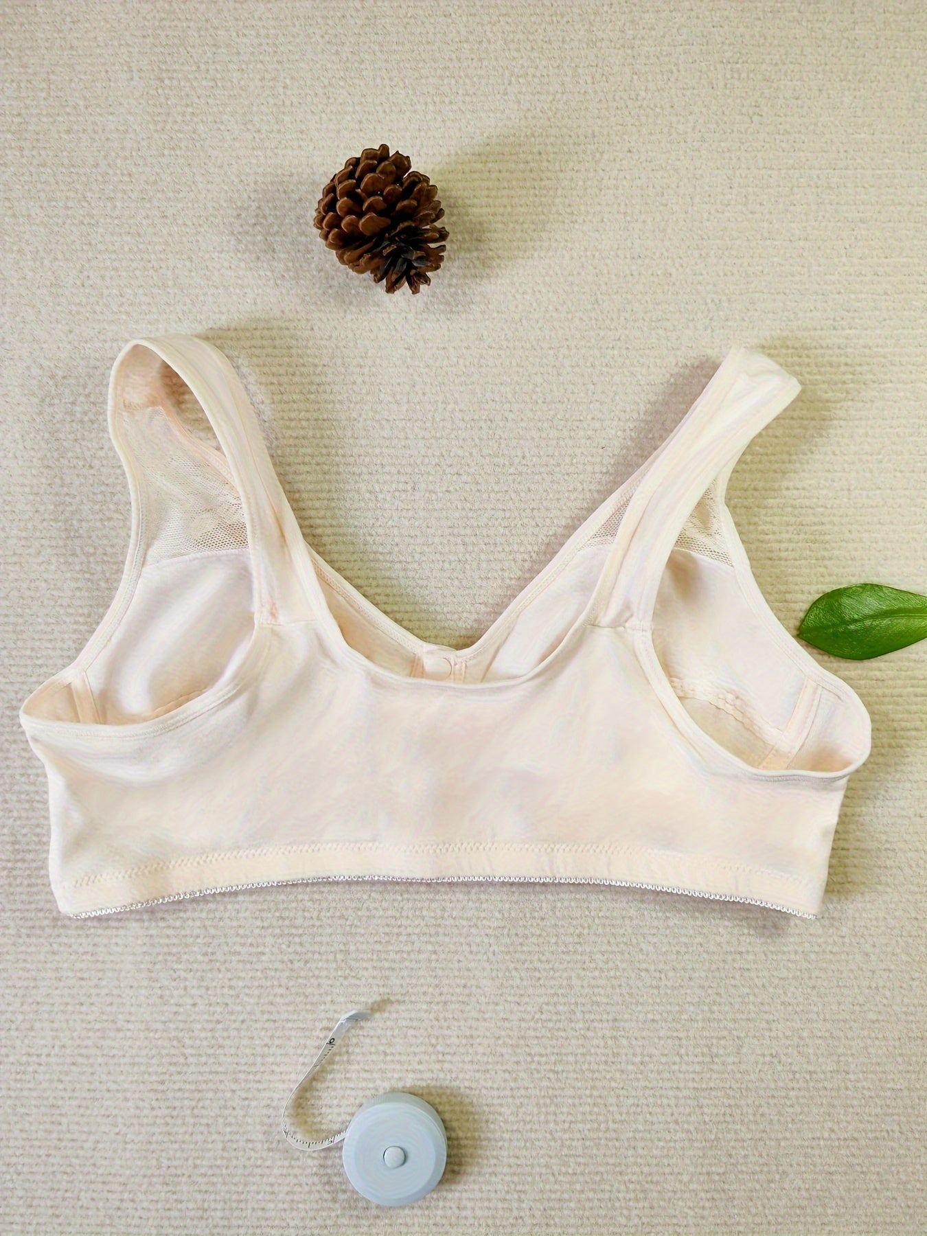 Wireless Lace Bra with Front Buckle Closure