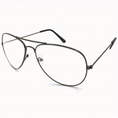 Vintage Round Glasses for Men Boys Classic Metal Flat Mirror Frame