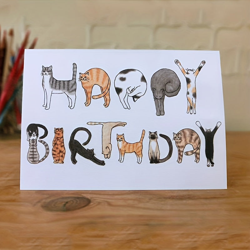Funny Cats Birthday Card for Sibling - Happy Bday Card for Him or Her