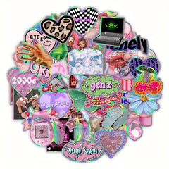 50 PCS Y2k Stickers Waterproof Laptop Stickers For Water Bottles and Skateboards