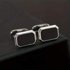 Men's Alloy Square Cufflinks Dripping Oil Texture Sleeve Studs