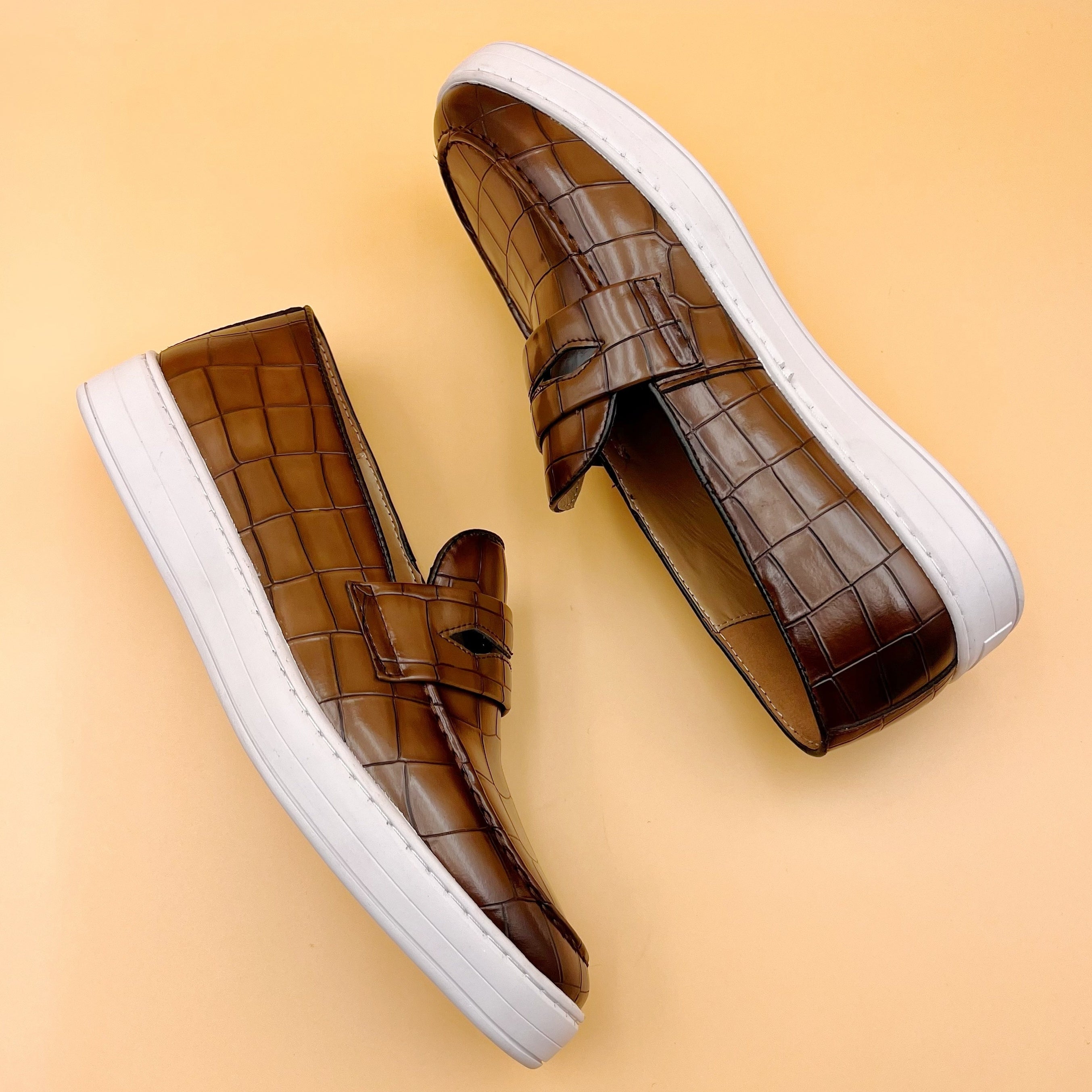 Men's Rock Pattern Slip On Loafers