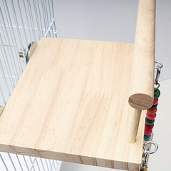 Colorful Beads Parrot Toy Swing Climbing Ladder Jumping Board