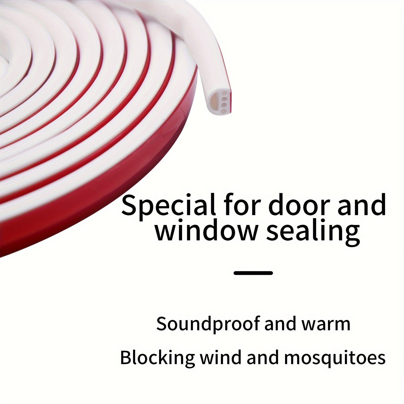 7Ft Silicone Door Weather Stripping Seal Strip Self Adhesive D Shape