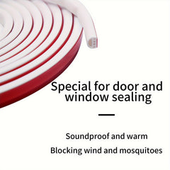7Ft Silicone Door Weather Stripping Seal Strip Self Adhesive D Shape