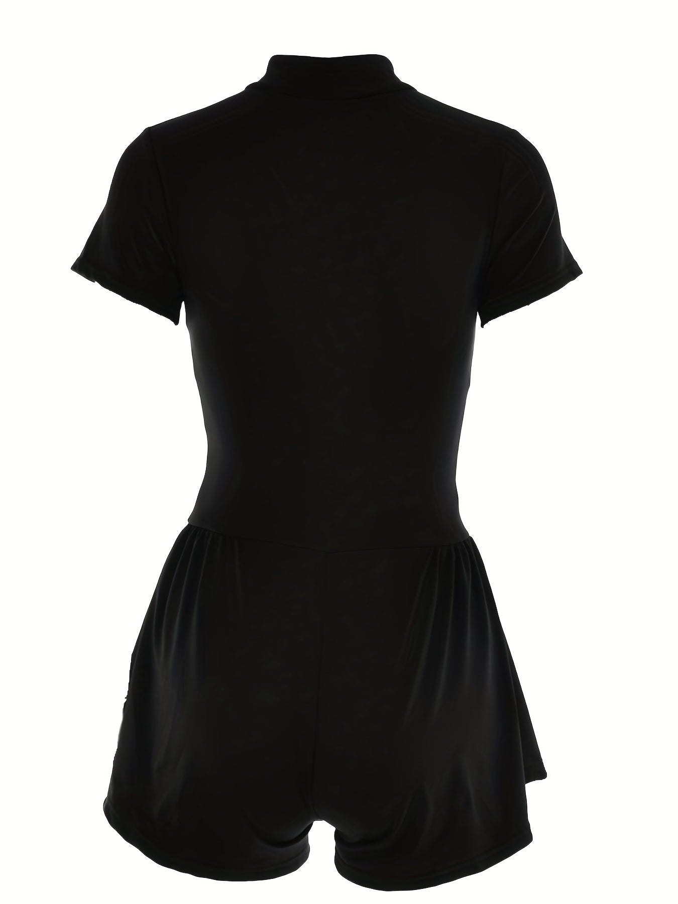 Short Sleeve Active Jumpsuits Stretchy Slim Fitted Bodycon Yoga Romper