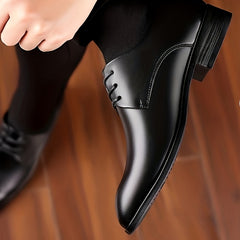 Men's Pointed Toe Lace Up Dress Shoes Non Slip Formal Shoes