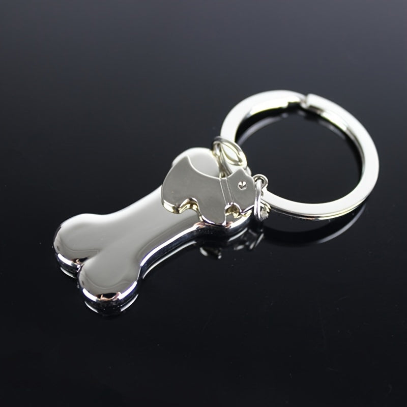 Dog Bone Pendant Keychain Metal Holder Jewelry