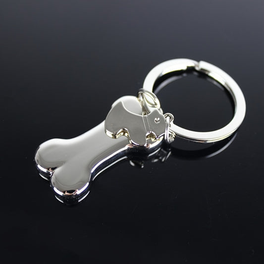 Dog Bone Pendant Keychain Metal Holder Jewelry