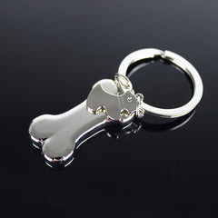 Dog Bone Pendant Keychain Metal Holder Jewelry
