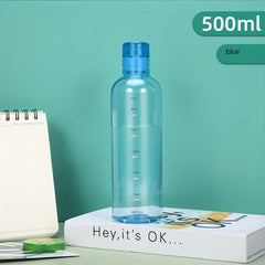 500ml Leakproof Time Scale Water Cup Portable Plastic Bottle