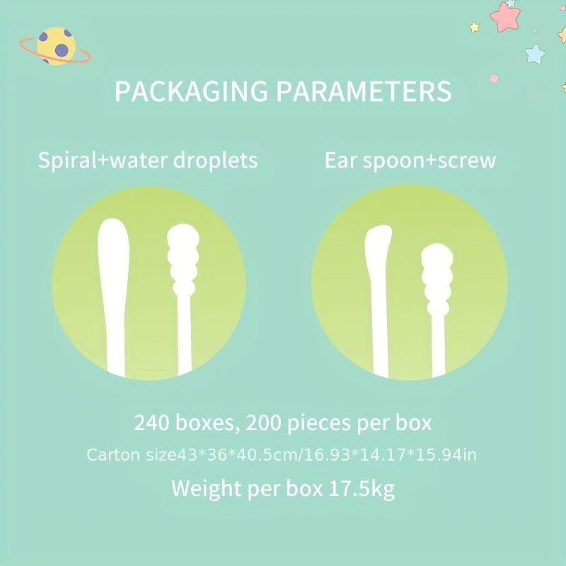 Baby Double Headed Cotton Swab 200pcs Box
