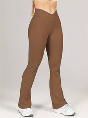 Flared Yoga Pants High Stretch Sports Running Bell Bottom Pants