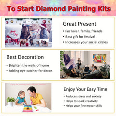 5D Dandelion Flower Diamond Painting Kit 17x40