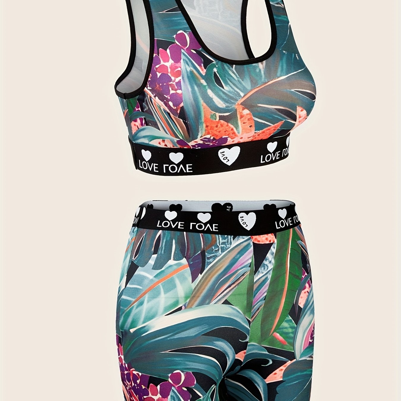 Tropical Tank Bra & Shorts Underwear Set